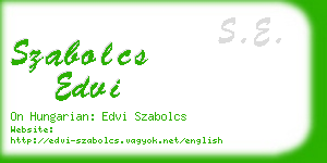 szabolcs edvi business card